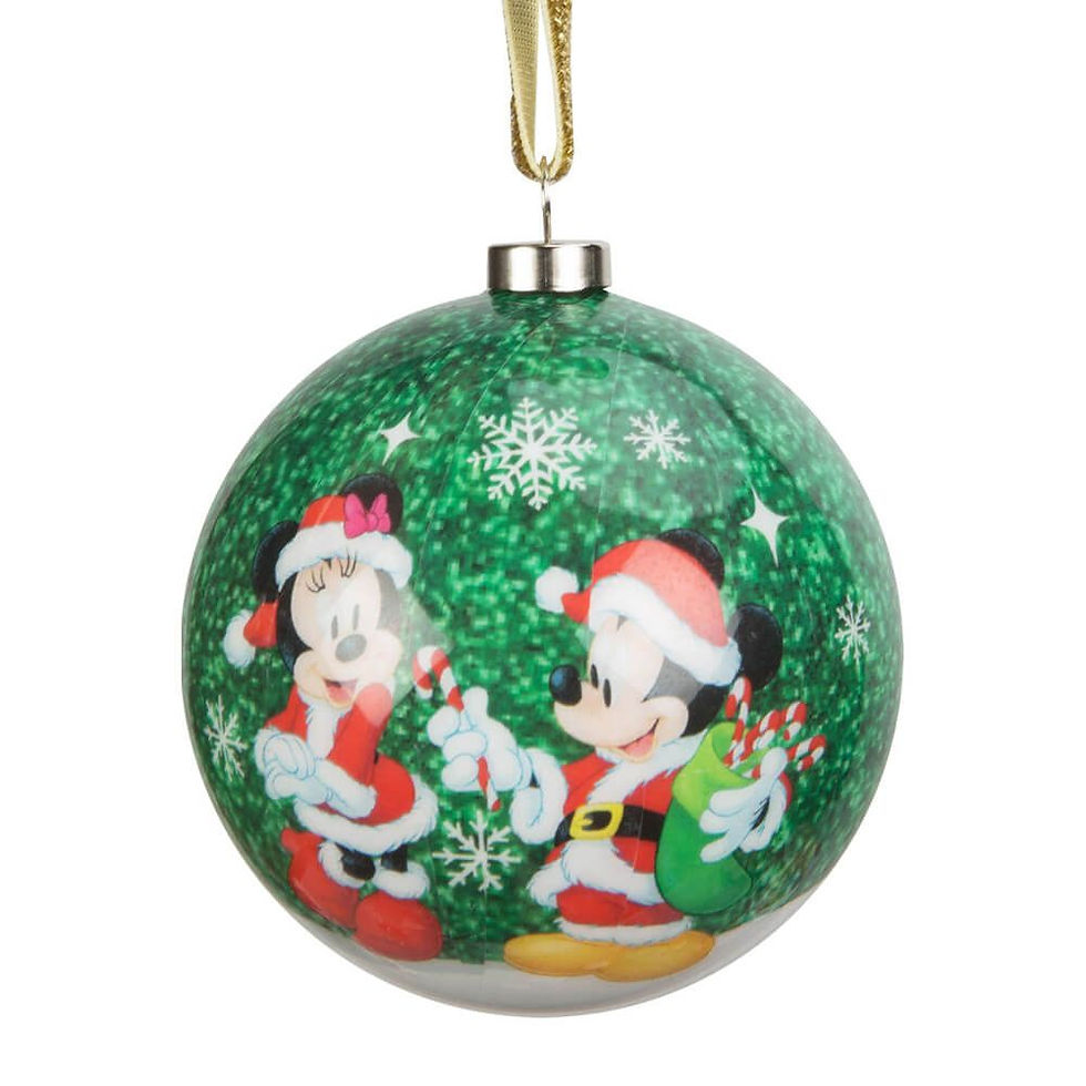 Thumbnail: DISNEY MICKEY AND MINNIE MOUSE SET OF 7 CHRISTMAS BAUBLES GIFT BOXED