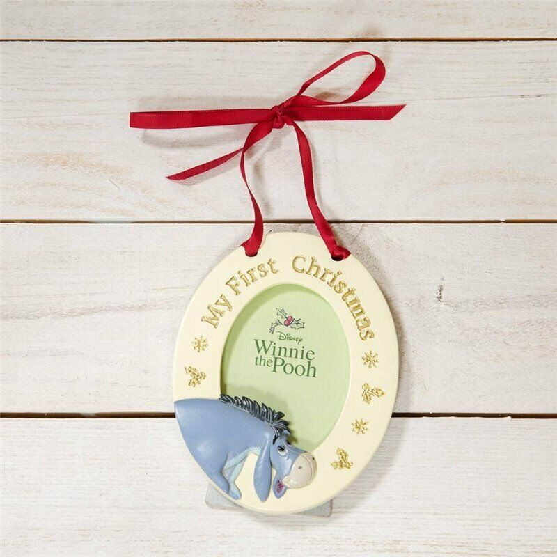 DISNEY MY FIRST CHRISTMAS EEYORE HANGING PHOTO FRAME 13CM WIDDOP & CO