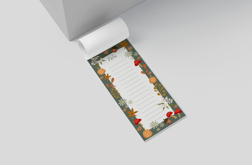 Fall Pattern Notepad | Black Bean Design