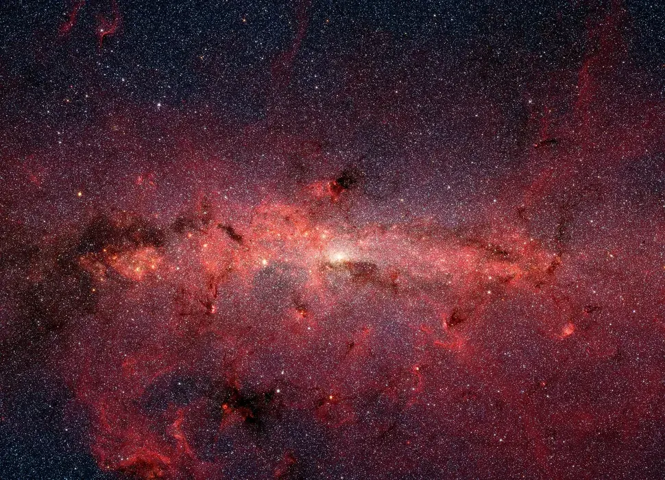 Nuvens de poeira e gás se misturam entre as estrelas do nosso universo. (Crédito da imagem: NASA/JPL-Caltech/S. Stolovy (Spitzer Science Center/Caltech))