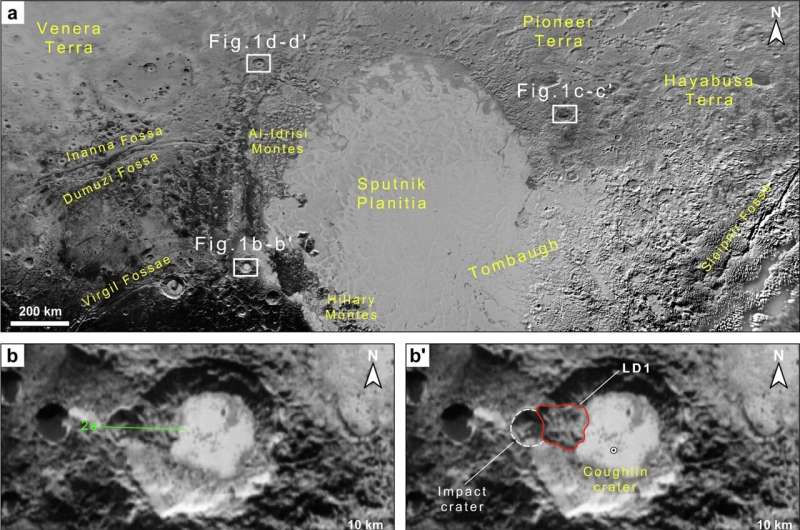 Seis deslizamentos de terra gigantes são descobertos no gelado Plutão.