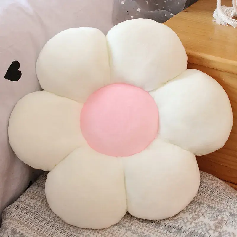 Thumbnail: 30-65cm Kawaii Colorful Flower Plush Pillow Cushion Soft Sunflower Plant Mat