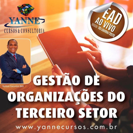 Curso de Gestão de Organizações do Terceiro Setor, na modalidade EaD, com aulas ao vivo!