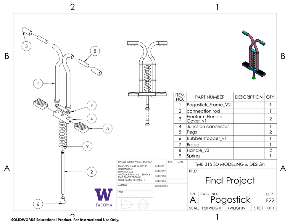 Exploded assembly with inserted bill of materials (BOM)