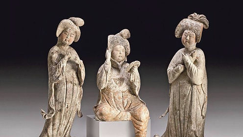 北魏時代（5－6世紀）仕女俑 伝世品焼物 陶器 中国美術 唐物 WWTT358 北魏時代（5－6世紀）仕女俑 伝世品焼物 陶器 中国美術 唐物