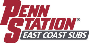 Penn Station East Coast Subs logo with red and gray text.