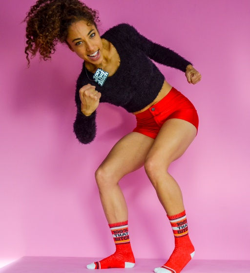 Thumbnail: Gumball Poodle. 100% THAT B***H. Gym Crew Socks