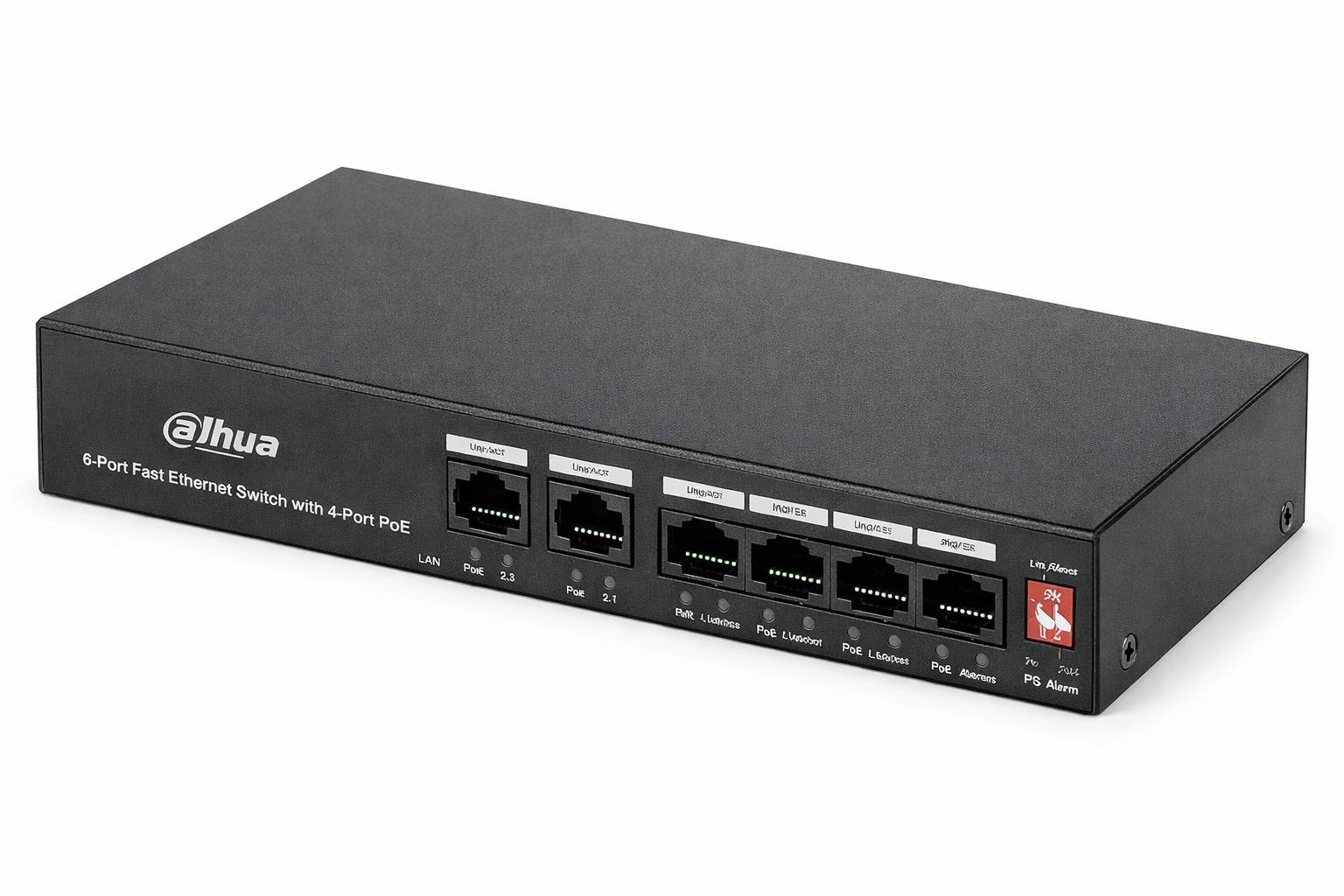 Switch de 6 puertos con 4 puertos PoE (36 W)