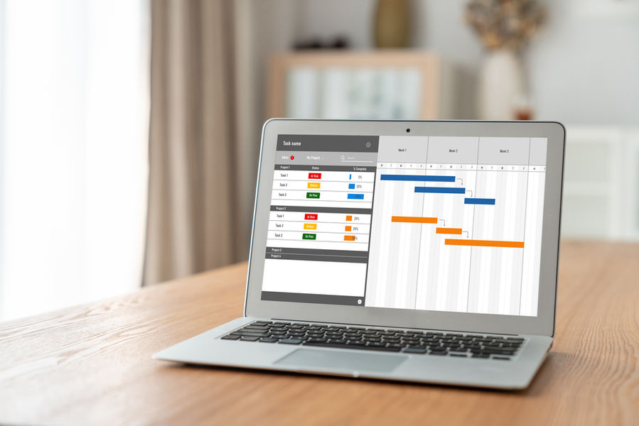 Gestión de proyectos en portátil: planificación visual