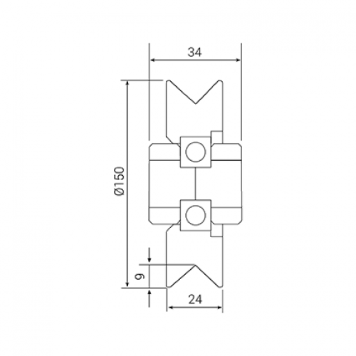 Miniatura: Roda Canal Angular Ø150