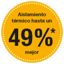 Sello 49% aislamiento térmico