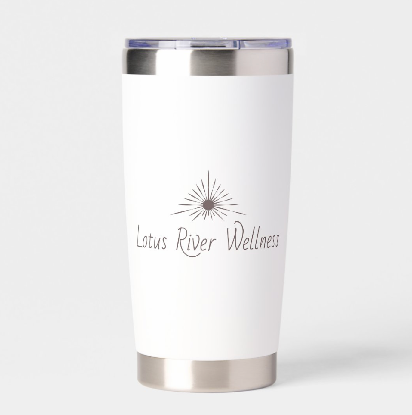 LRW Logo Brand White Insulated Tumbler