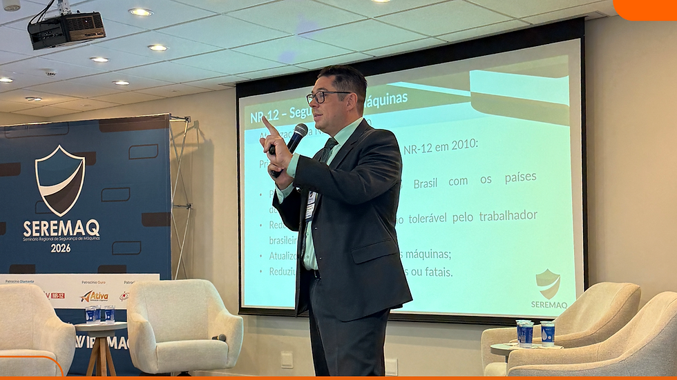 SEREMAQ 2026: NR-12, normas técnicas e apreciação de riscos na segurança de máquinas