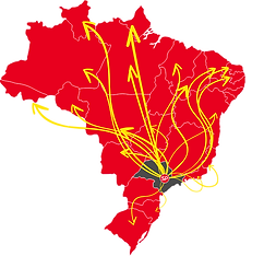 Entregas em todos os estados brasileiros
