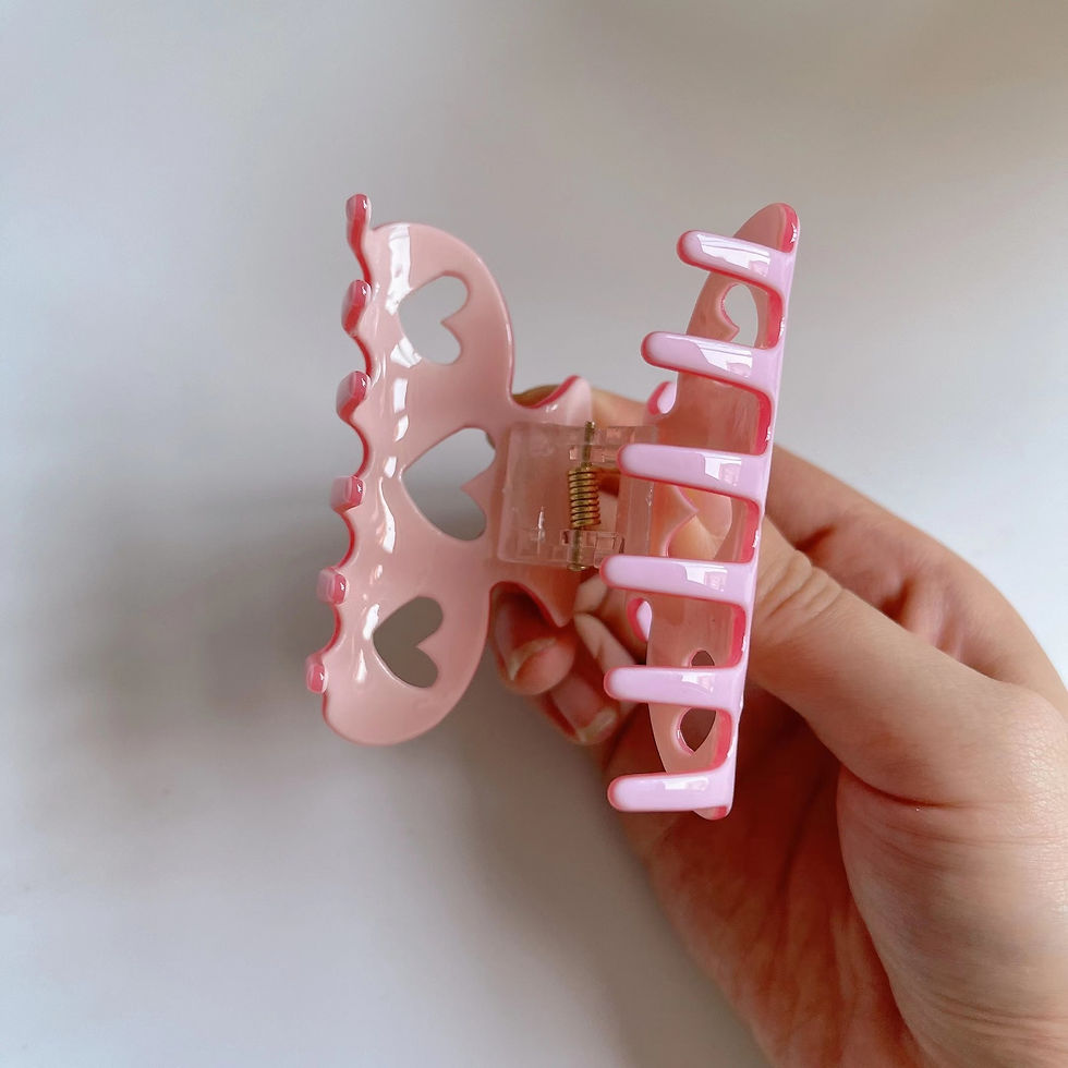 Thumbnail: Barbie Pink Splicing Acetic Acid Hair Clip