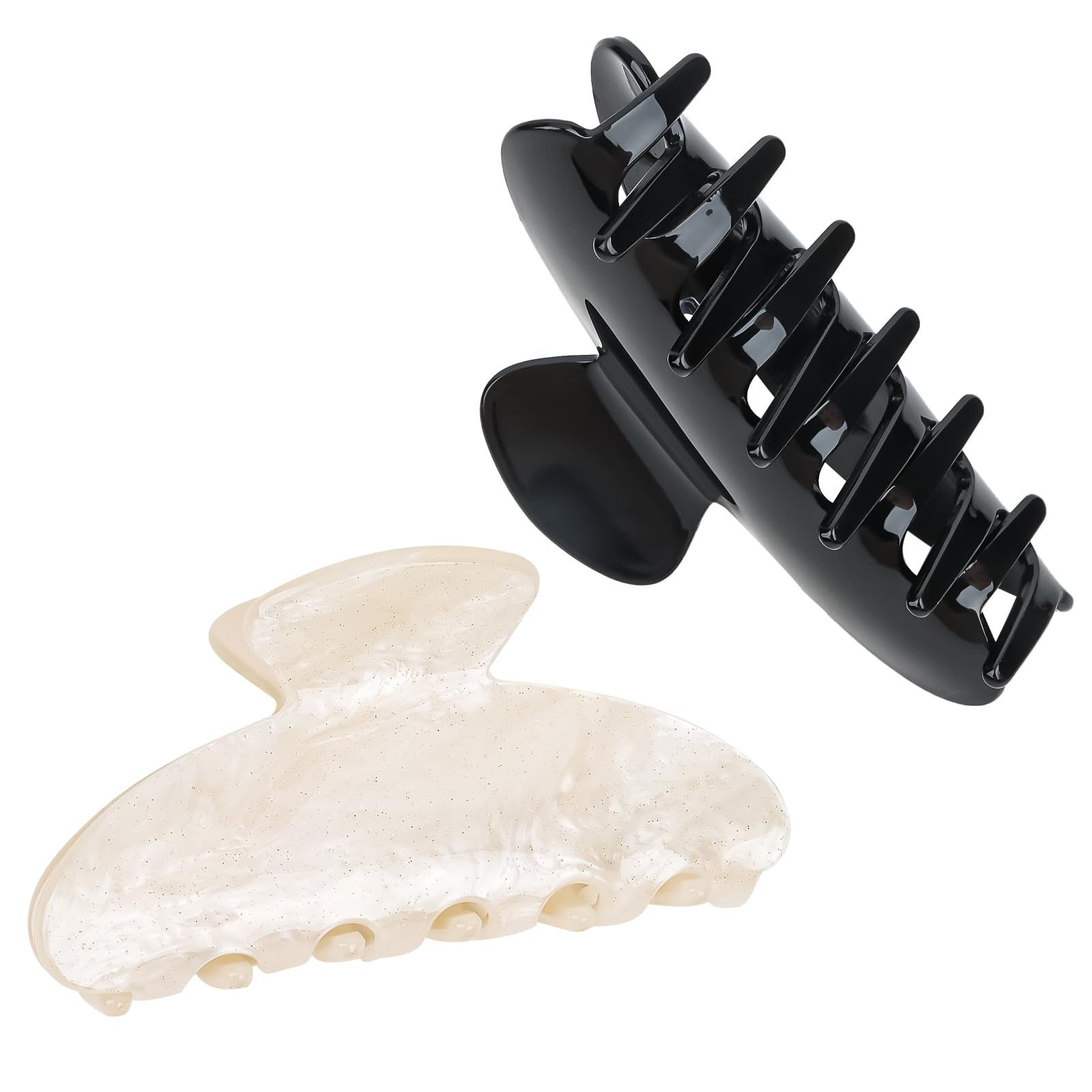 ACO-UINT 2 Pack Hair Claw Clips for Women Acrylic Claw Clips for Thick Hair Non-