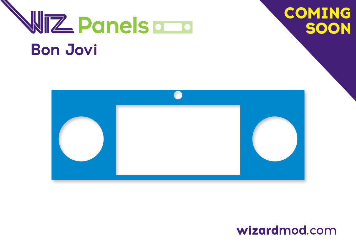 WizPanels speaker grill panels for Bon Jovi pinball featuring precision micro-perforations for clear sound output.