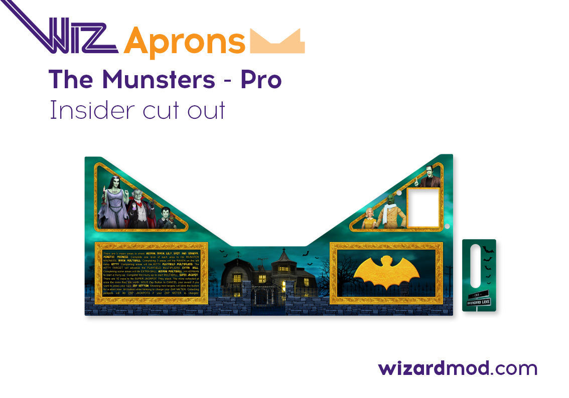 The Munsters - Pro Insider Cut Out Pinball WizAprons