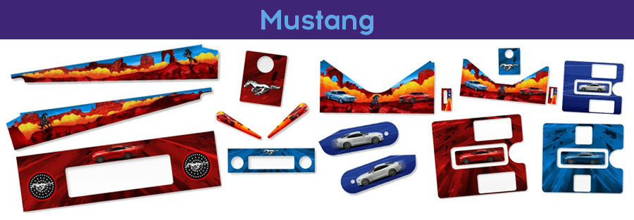 Mustang pinball mods with custom artwork