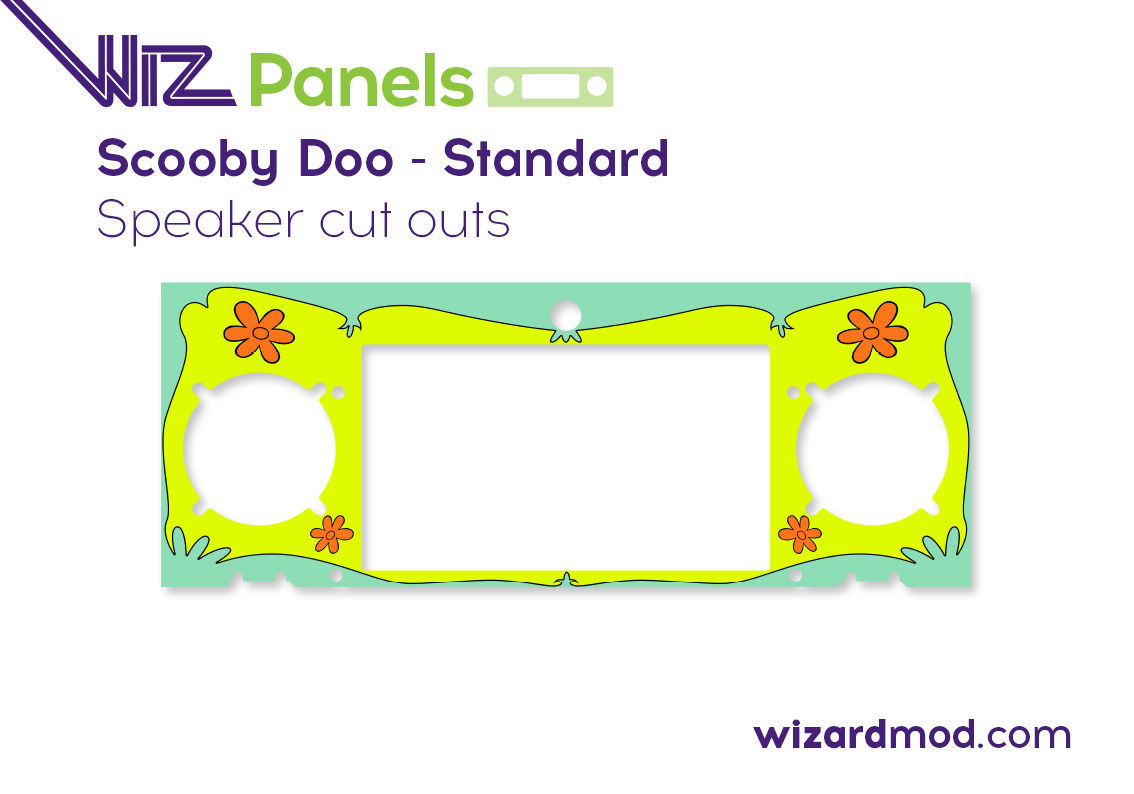 Scooby Doo - Standard Speaker Cut Outs Pinball Magnetic WizPanels