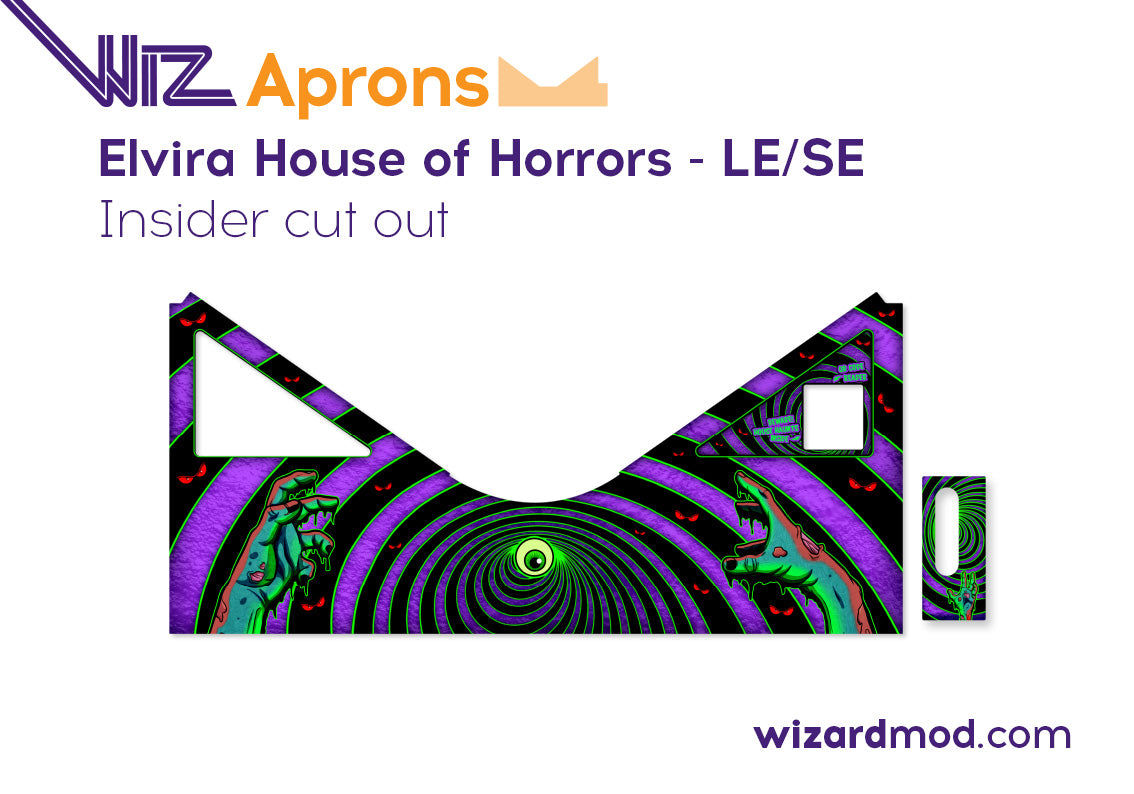 Elvira House of Horrors - LE/SE Insider Cut Out Pinball Magnetic WizAprons