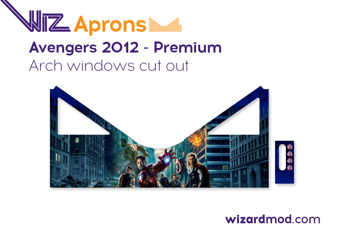 Avengers 2012 - Premium Arch Windows Cut Out Pinball Magnet