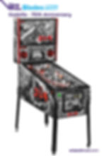 WizBlades removable sideboard decals featuring thick laminated, scratch-resistant art for Godzilla 70th pinball.