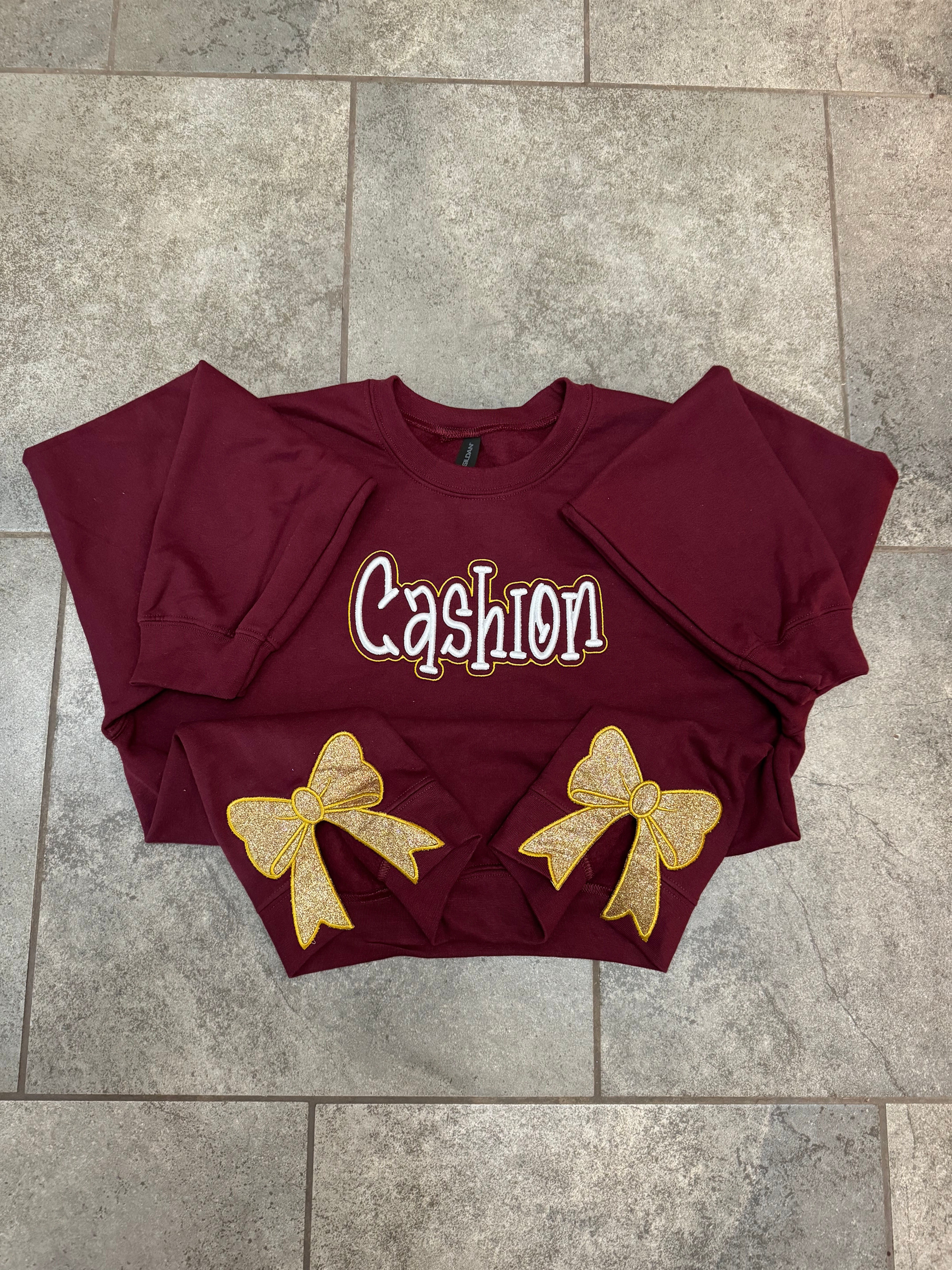 Youth Team/School Side Bow Cut-Out Sweatshirt