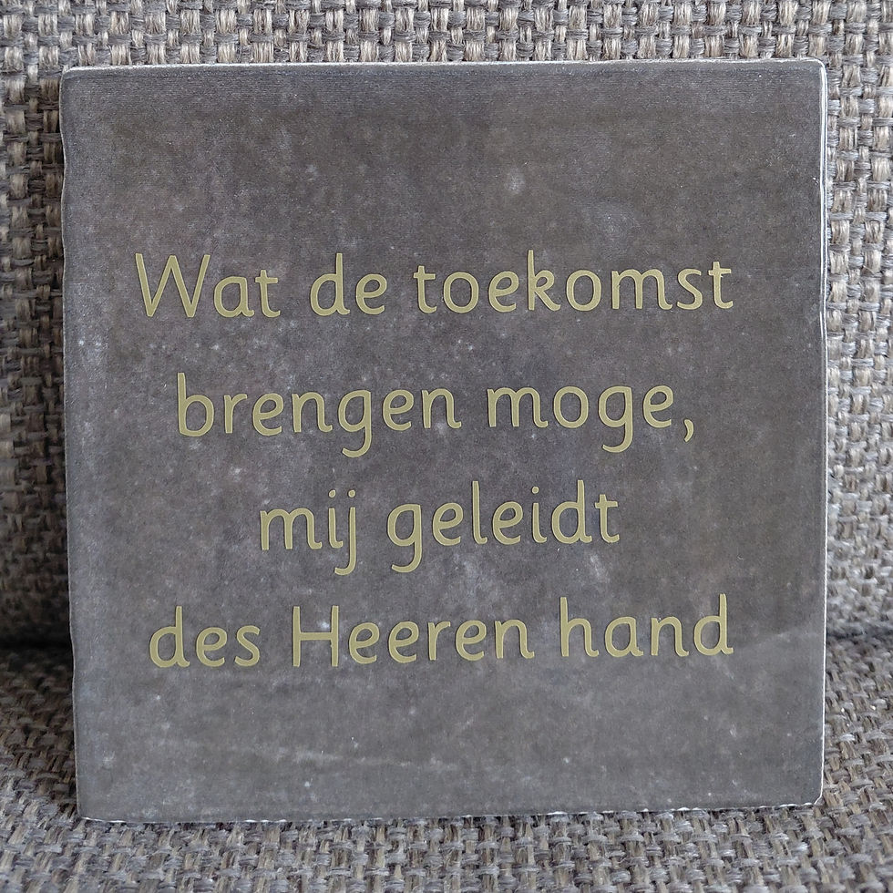 Tegeltje: Wat de toekomst brengen moge