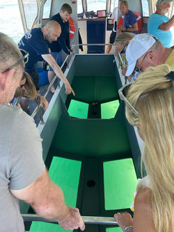 A private charter enjoys the sights