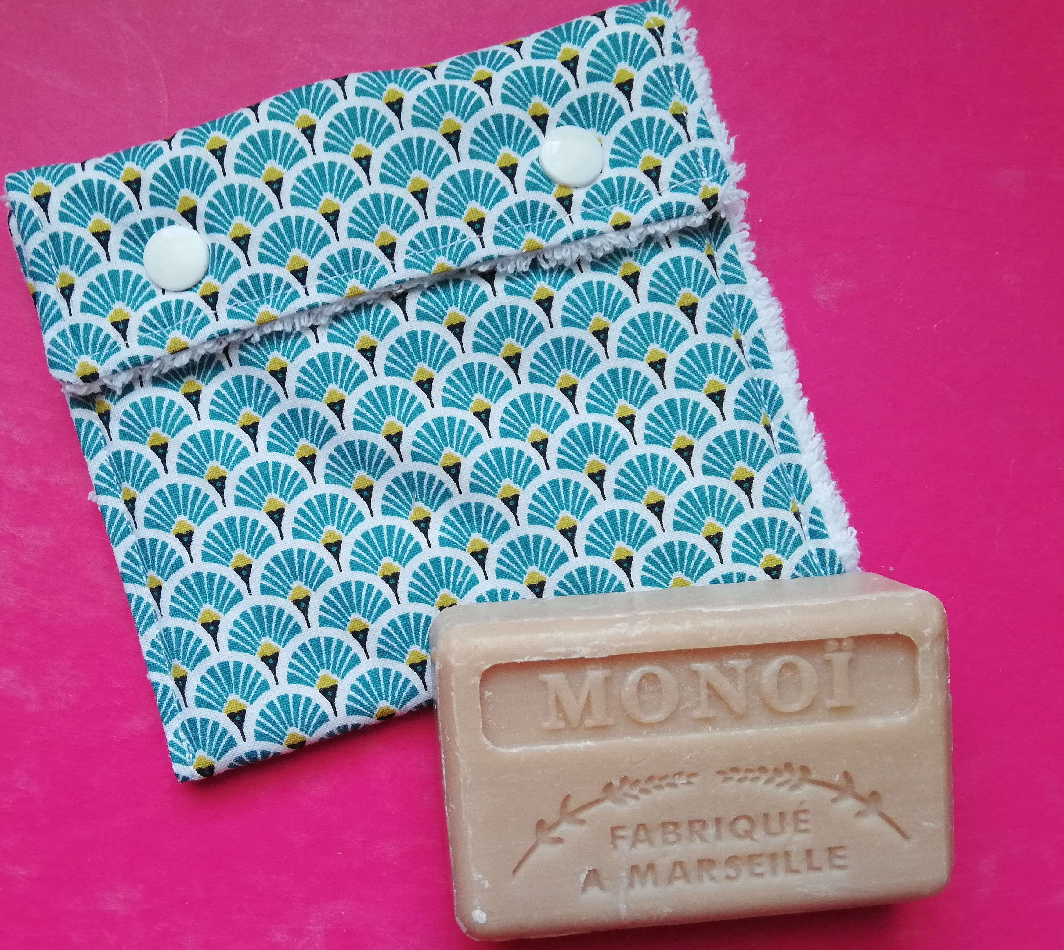 Pochette à savon solide "éventails"