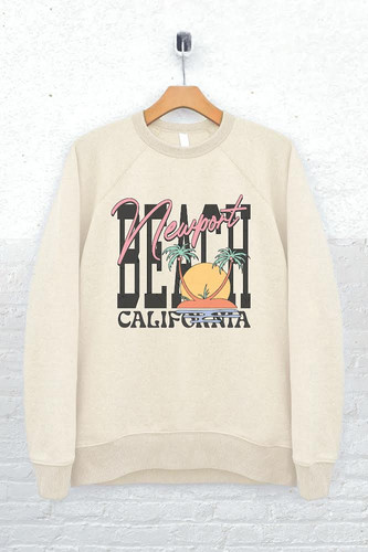 Retro - Newport Beach Palms - Sweatshirt | skyhaven