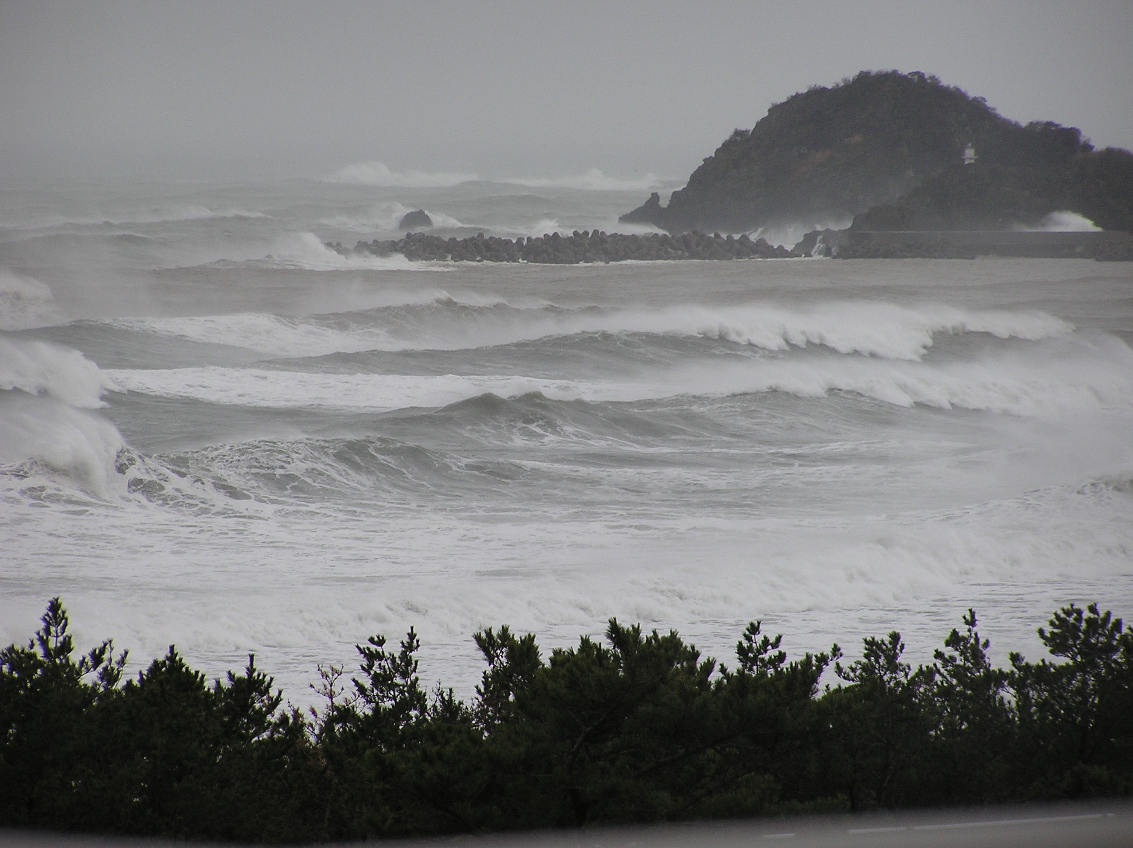 房総鴨川 嵐の海
