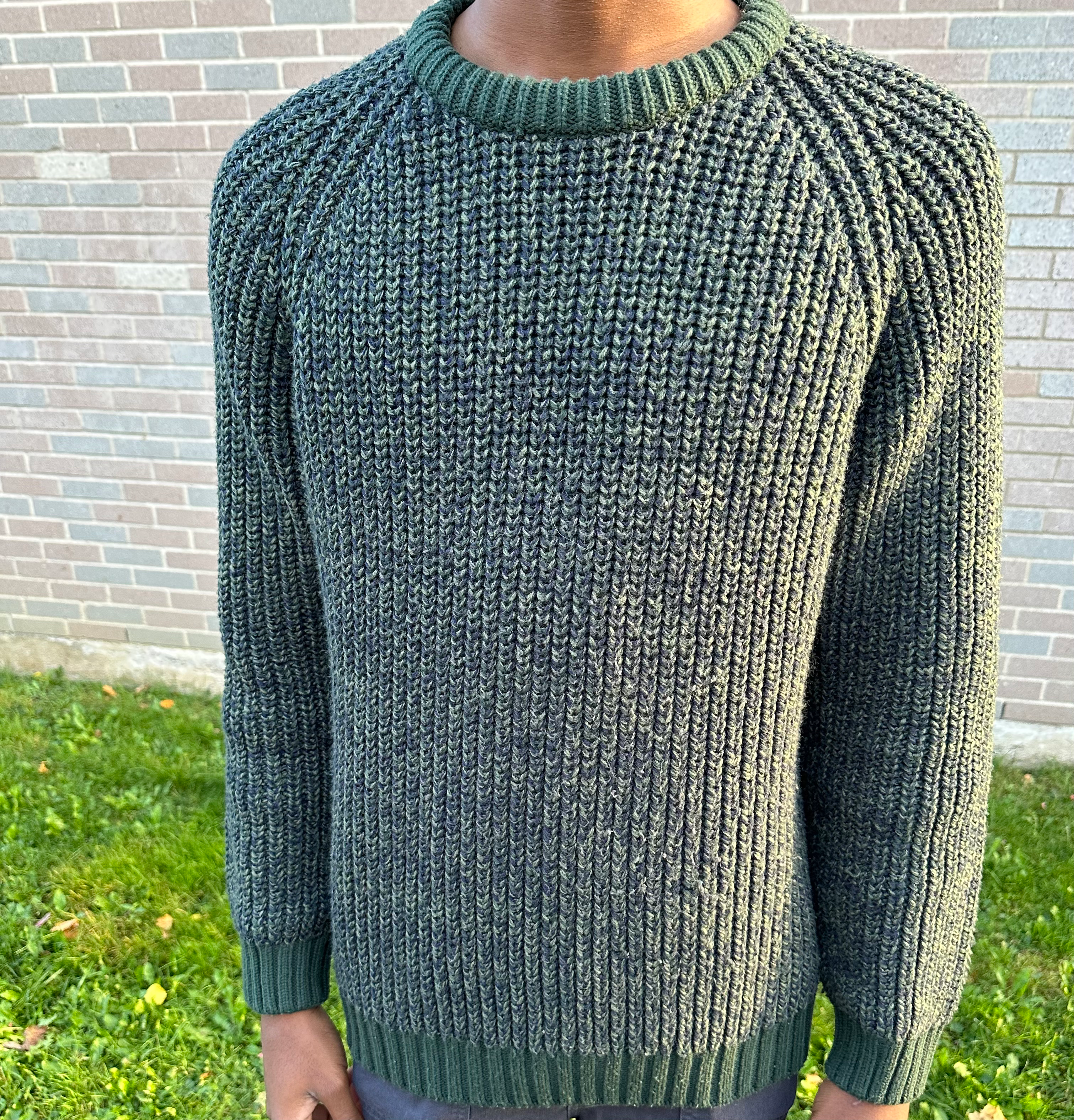 GREEN Hand Knitted Sweater