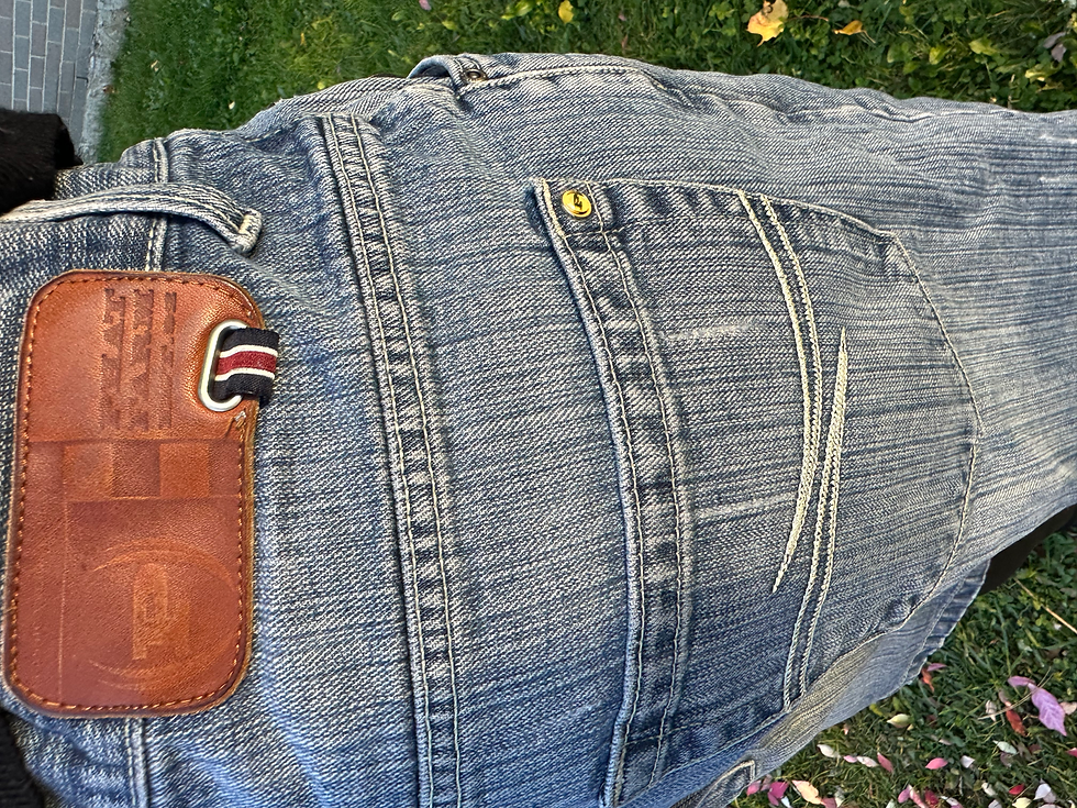 Thumbnail: PHAT FARM Vintage Blue wash denim Jorts