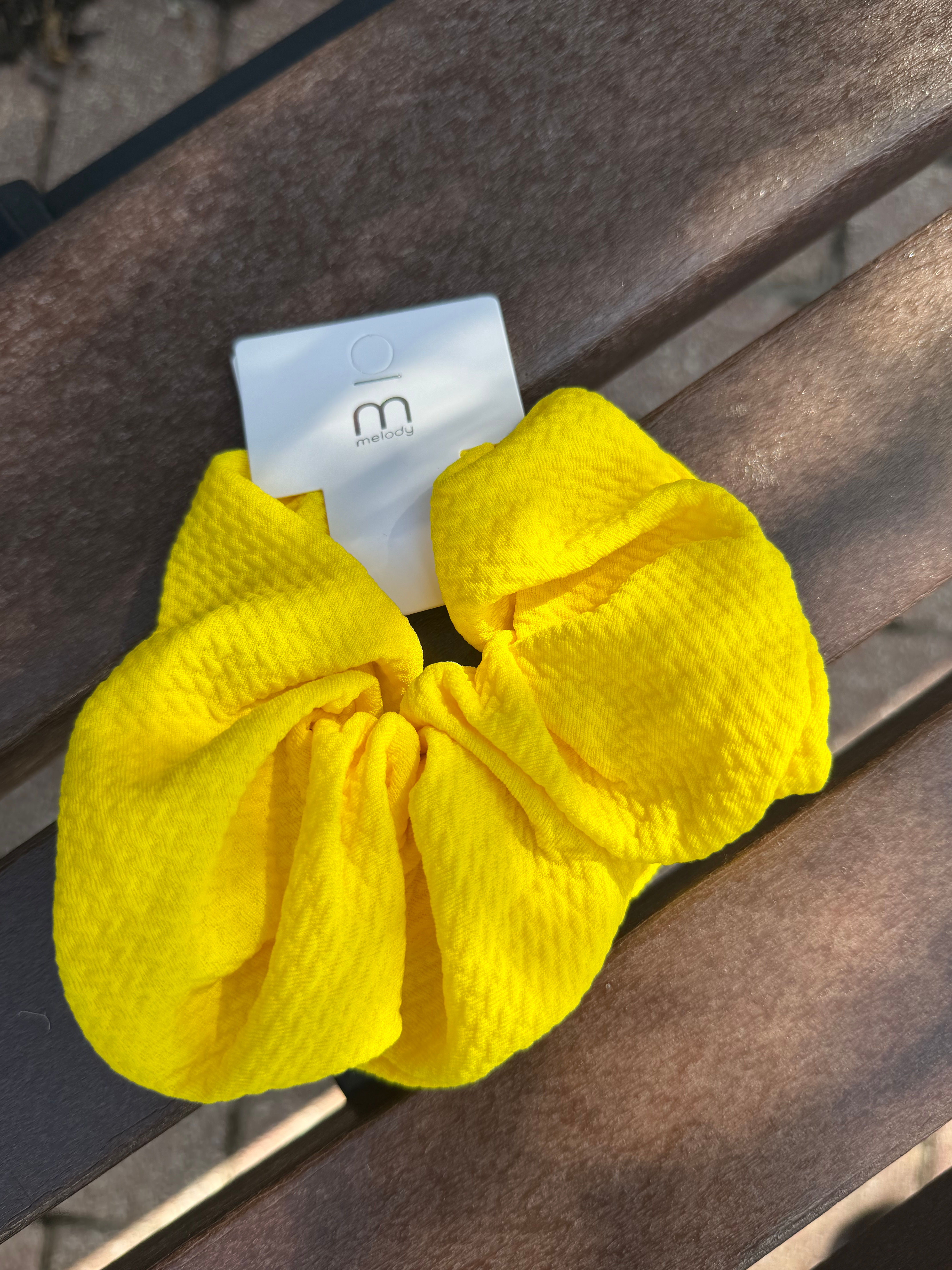 Yellow hair scrunchie 