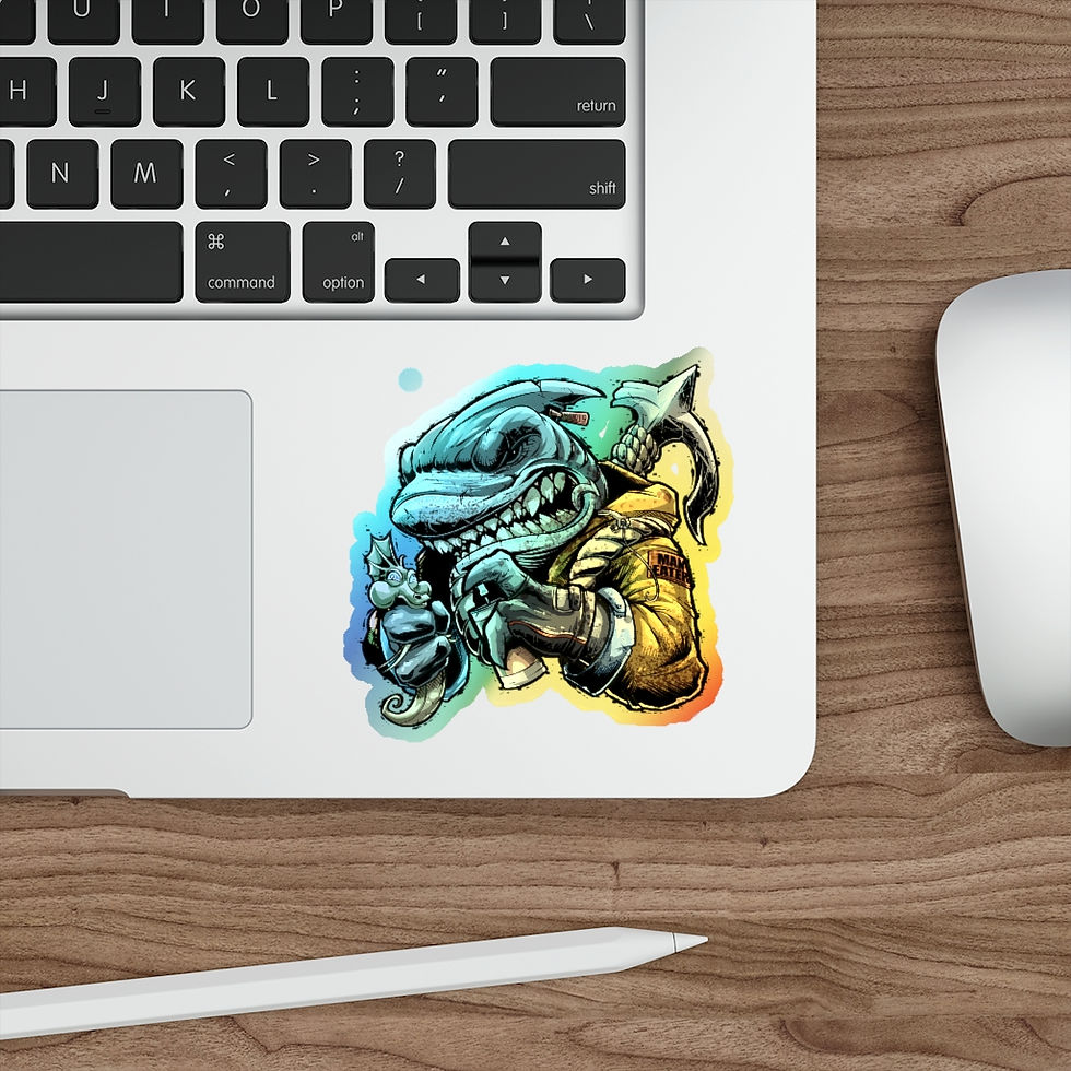 Thumbnail: Man Eater Holographic Die-cut Stickers