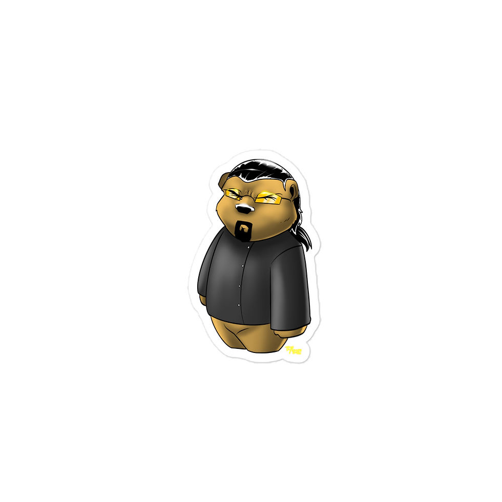 Thumbnail: Steven Segal Care-Less Bear Bubble-free stickers