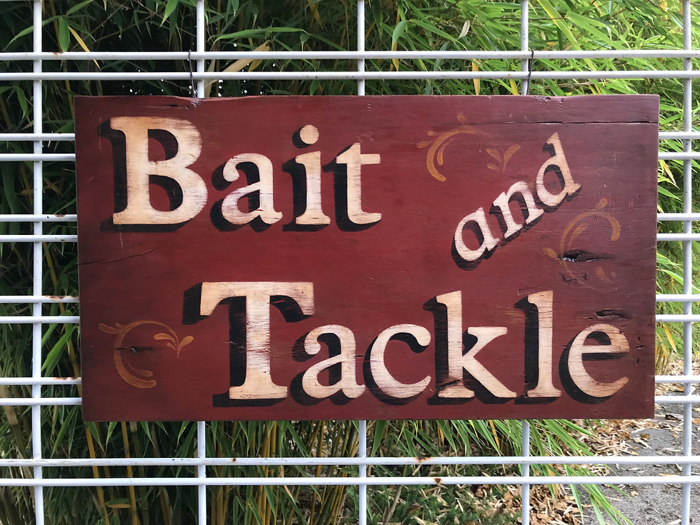 Bait & Tackle Rustic Sign