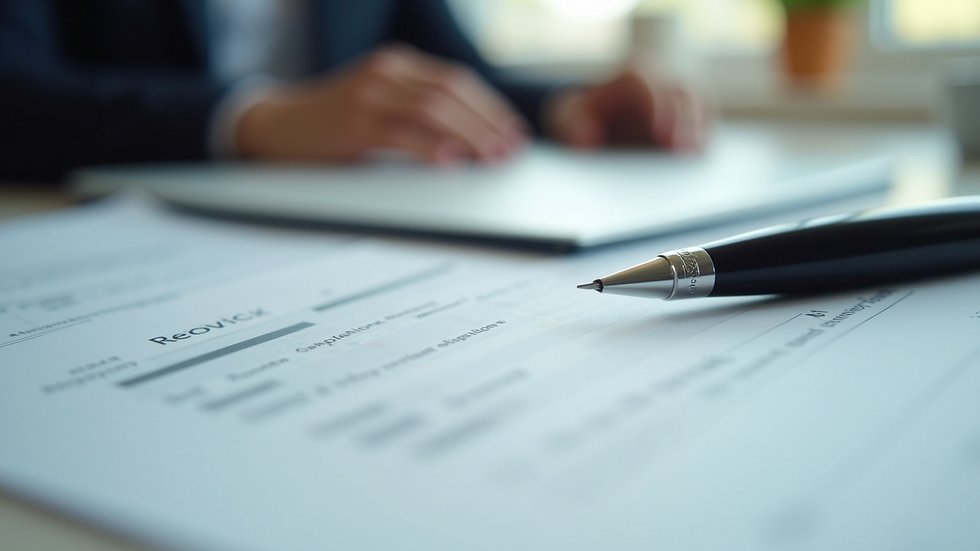 Close-up view of a registration document with a pen