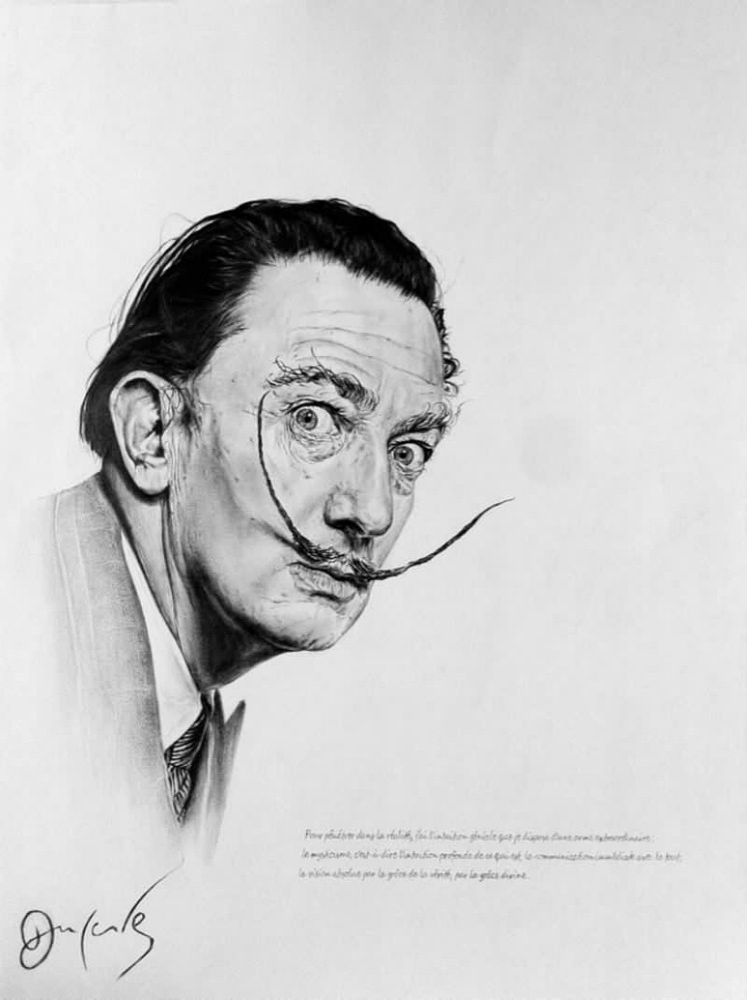 Le portrait de Salvador Dalí par Claudio Ducale présent aux enchères du 29 juillet 2026 à Nîmes.