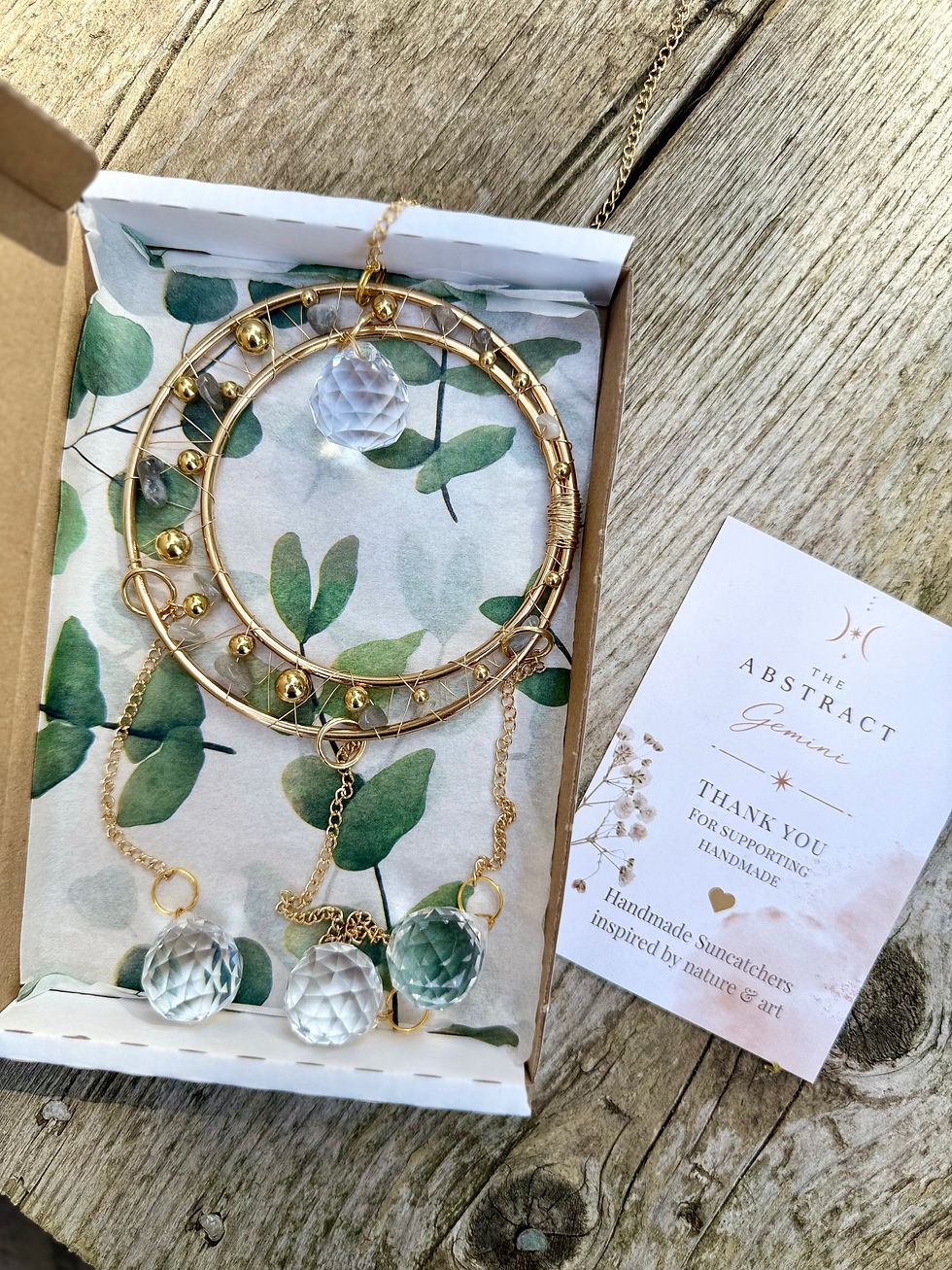 Thumbnail: Labradorite Crystal Ball Suncatcher | Gold