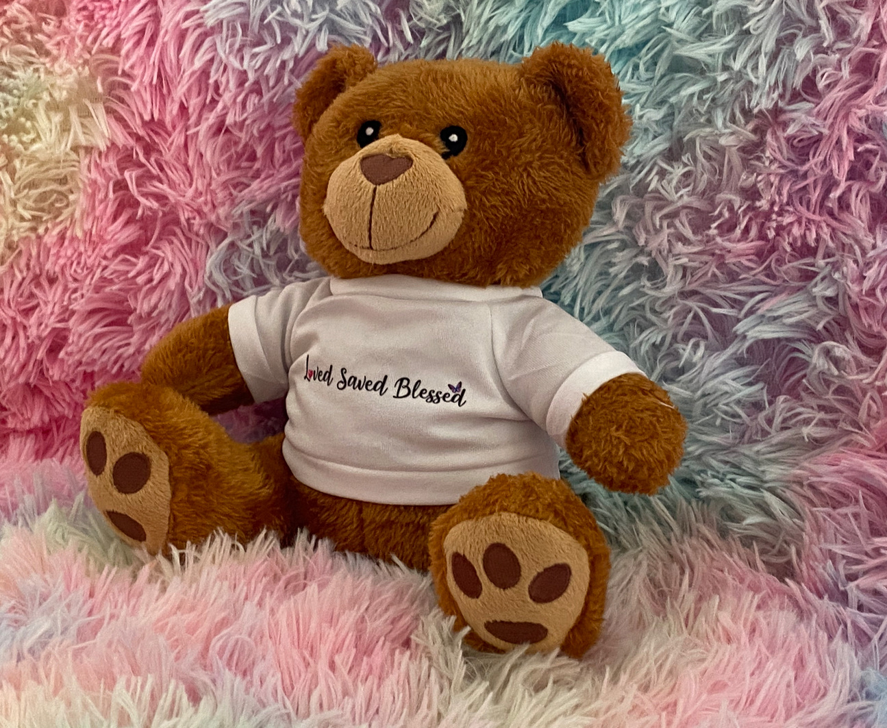 Loved Saved Blessed Teddy Bear