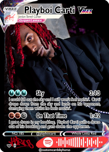 Playboi Carti Holographic Trading Card Playboi Carti Holographic Trading Card