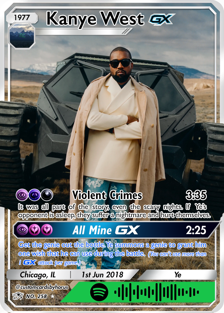 الصورة المصغرة: Kanye West Holographic Trading Card