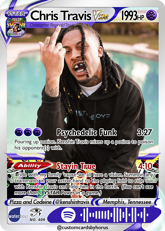 Chris Travis Holographic Trading Card Kenshin Travis