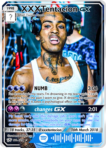 XXXTentacion Holographic Trading Card | customcardsbyhorus XXXTentacion Holographic Trading Card | customcardsbyhorus