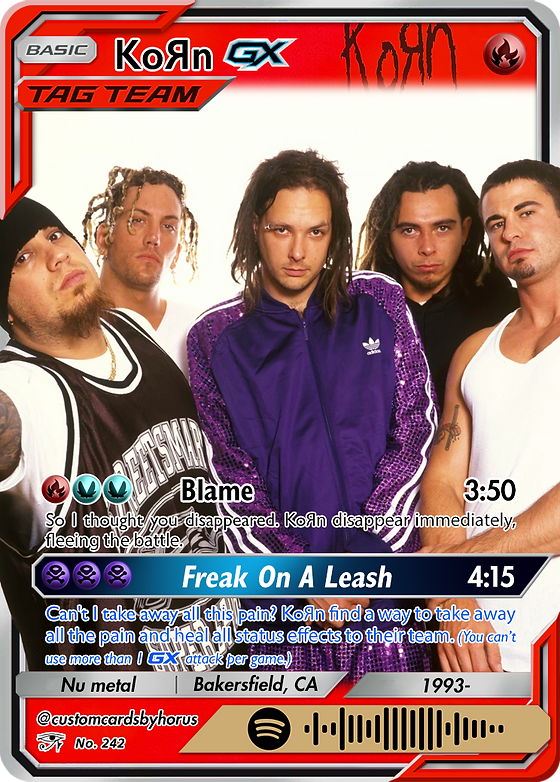 pokemon cards bakersfield KoRn Holographic Trading Card Set  frnkiXX.829