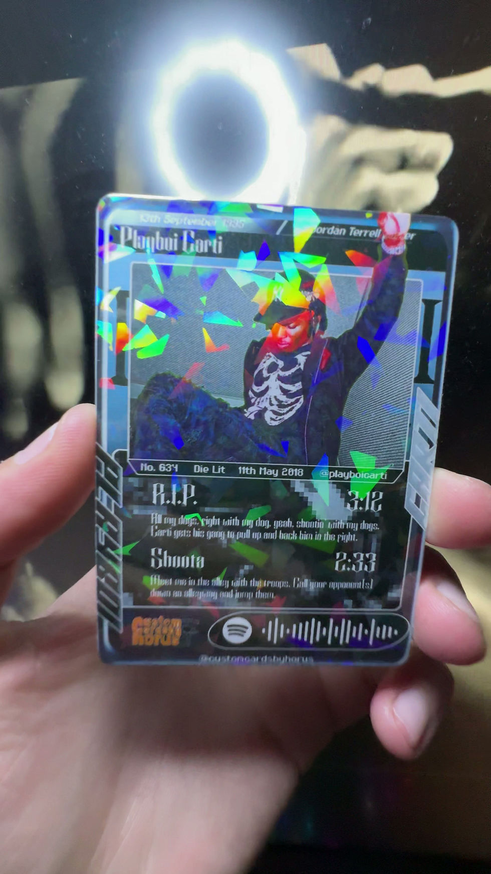 الصورة المصغرة: Playboi Carti Holographic Trading Card