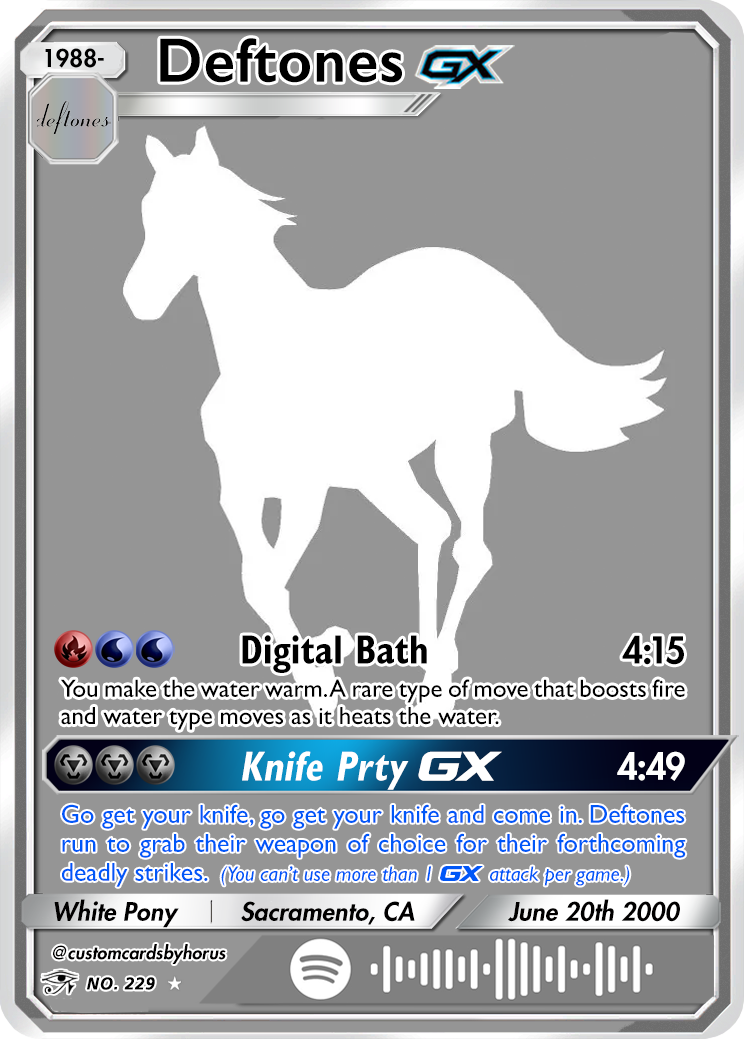 Miniatura: Deftones White Pony holographic trading card
